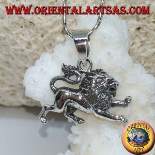 Pendentif en argent 925 en forme de lion