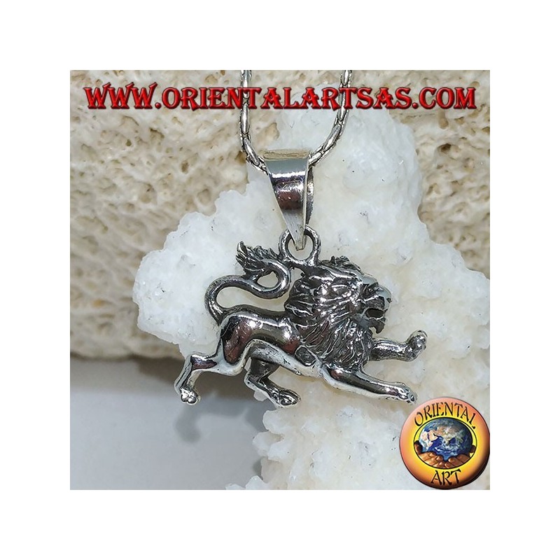 Pendentif en argent 925 en forme de lion