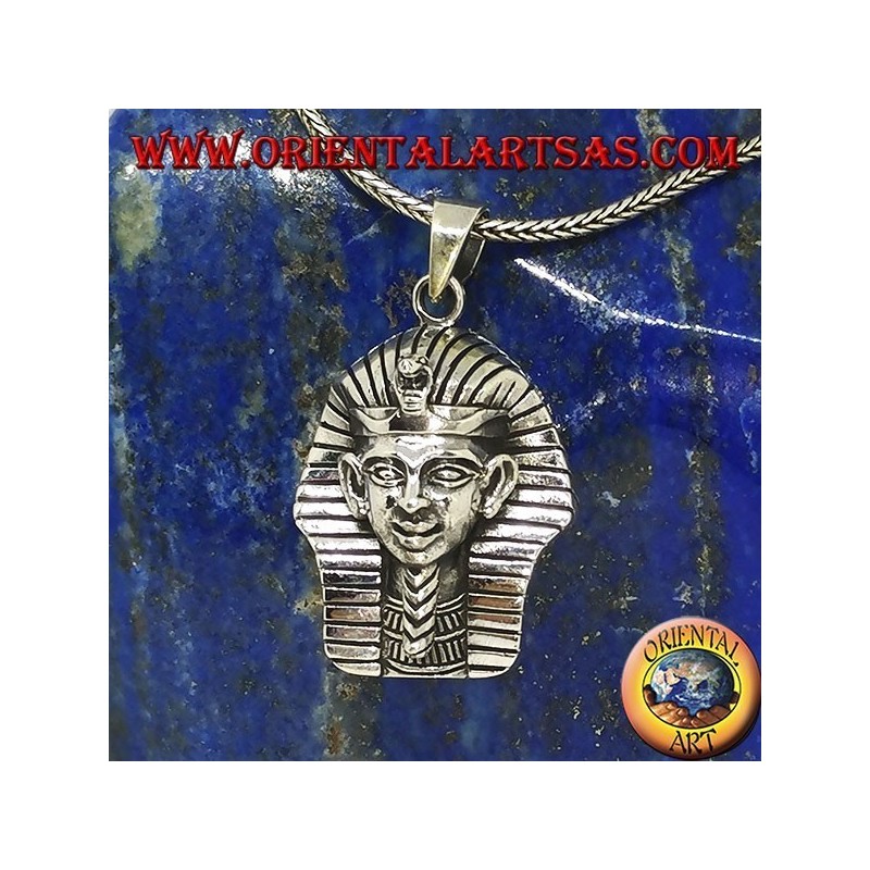 Silver pendant of Tutankhamun's funerary mask