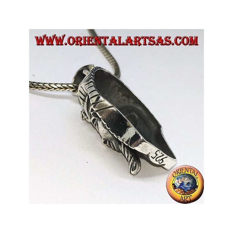 Ciondolo in argento della  maschera funeraria di Tutankhamon