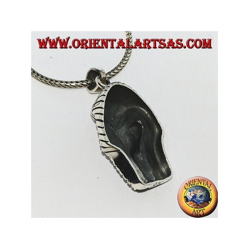 Silver pendant of Tutankhamun's funerary mask