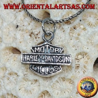 Colgante de plata, escudo medio Harley Davidson