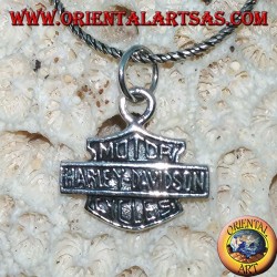 Silver pendant, Harley Davidson medium shield