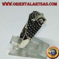 Silver ring with owl's head (small)