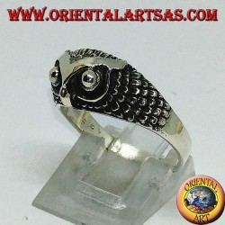 Silver ring with owl's head (small)