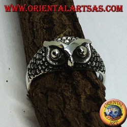 Silver ring with owl's head (small)