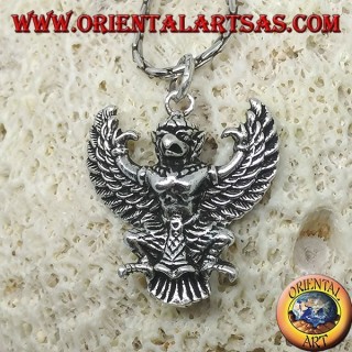 Colgante de plata de Garuda tailandés Phra Khrut Pha