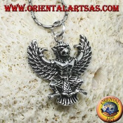 Colgante de plata de Garuda tailandés Phra Khrut Pha