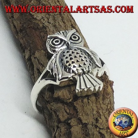 Silver ring with owl (whole)