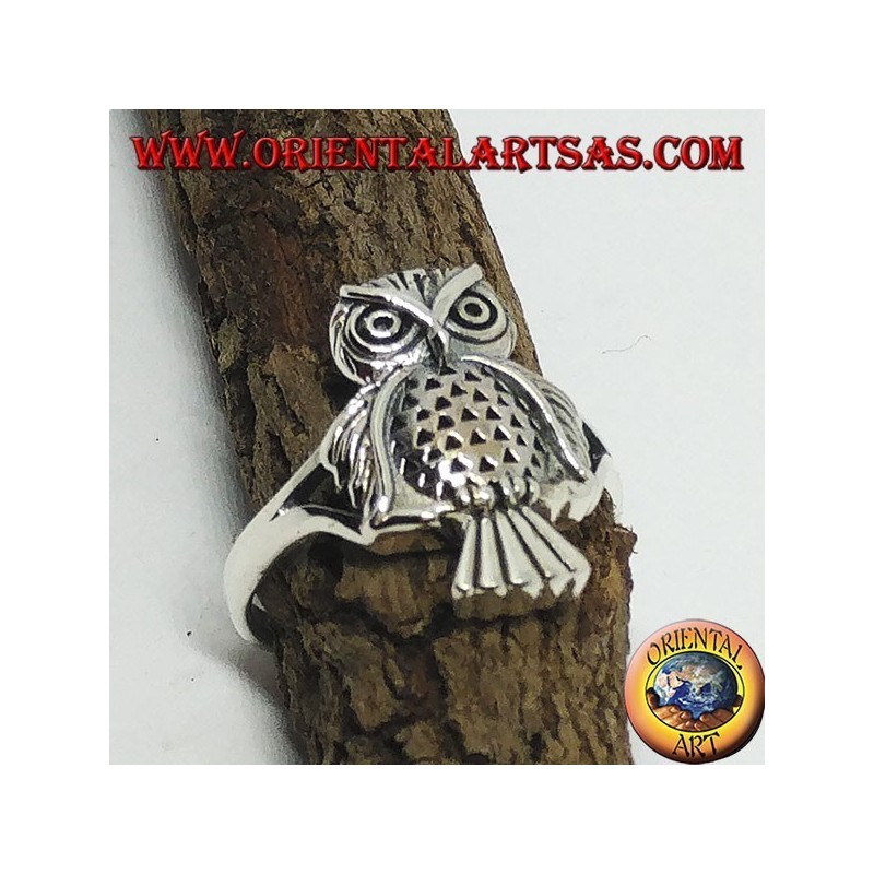 Anillo de plata con lechuza (entera)