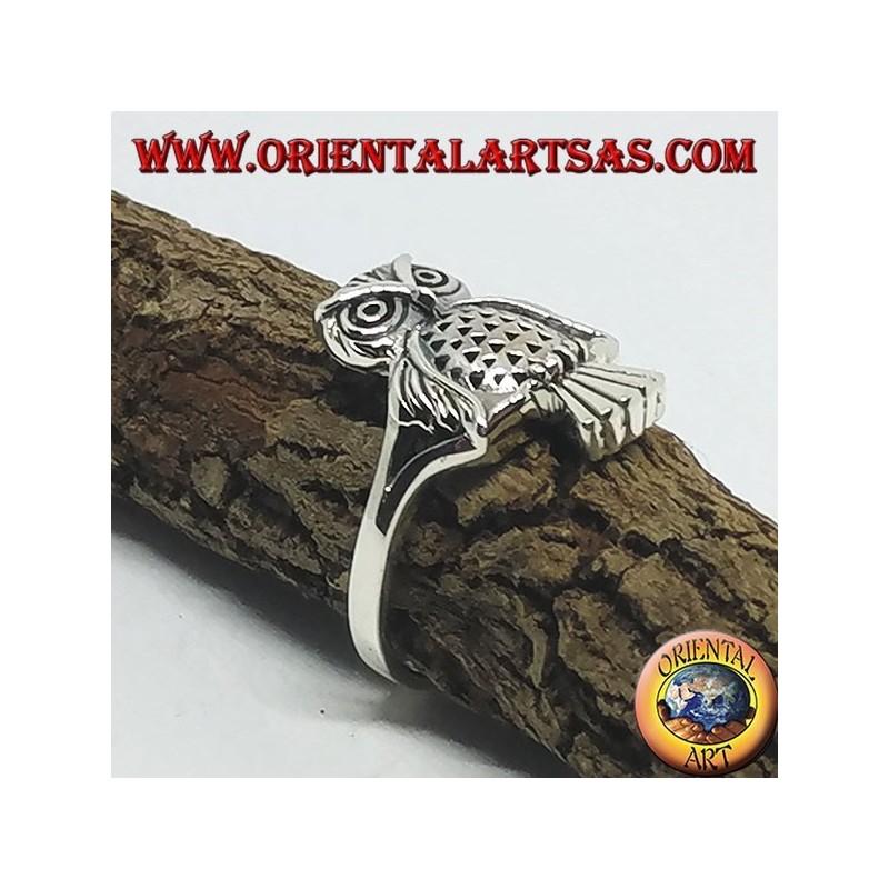 Bague en argent avec hibou (entier)