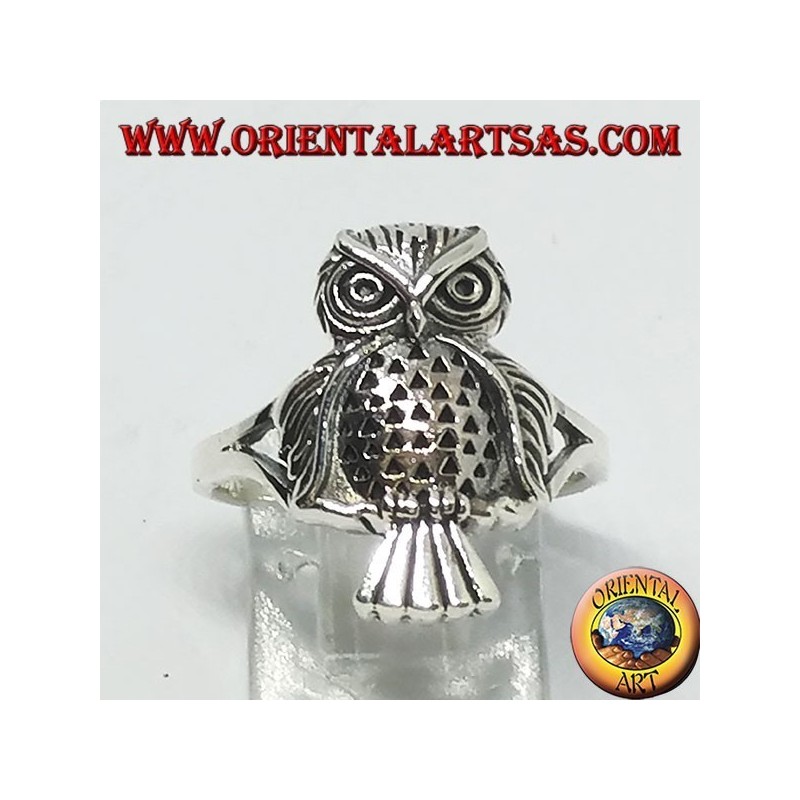 Anillo de plata con lechuza (entera)