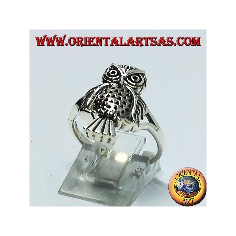 Silver ring with owl (whole)