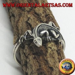 Anello in argento a forma Gekko gecko (piccolo)
