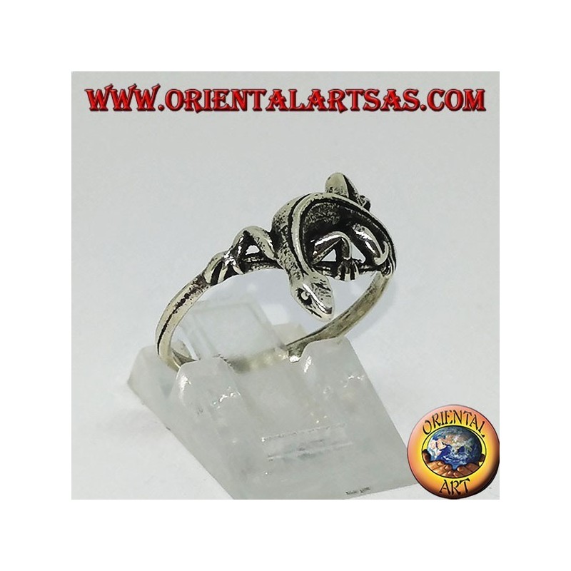 Anello in argento a forma Gekko gecko (piccolo)