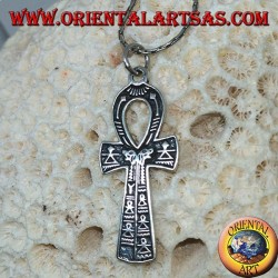 Cruz egipcia colgante Ankh símbolo de la vida eterna en plata
