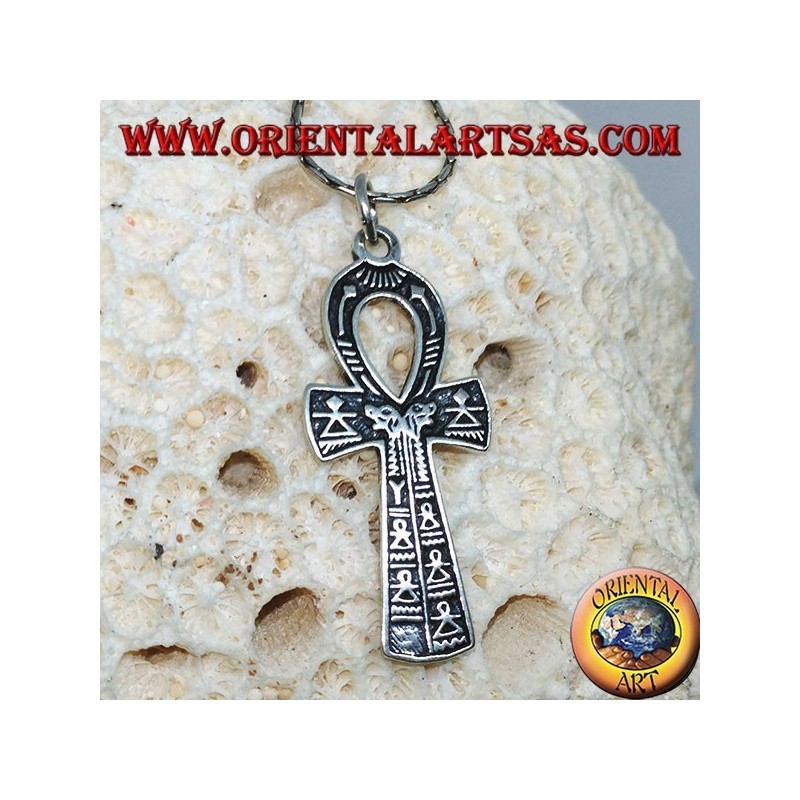 Pendentif croix égyptienne Ankh Symbole de la vie éternelle en argent