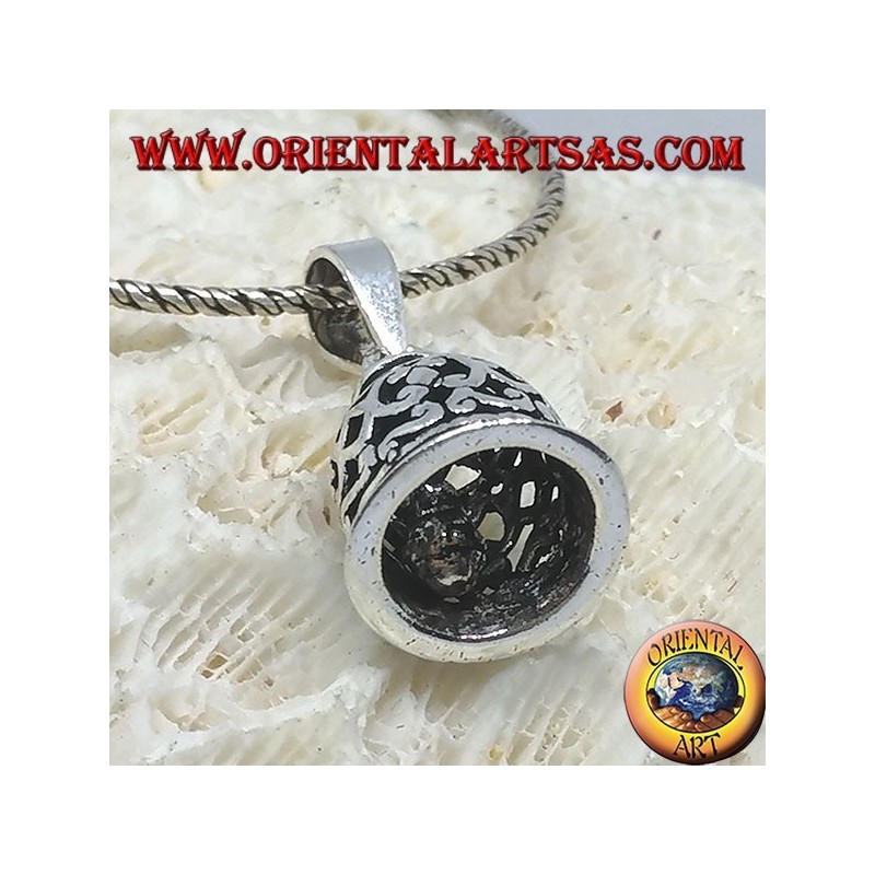 Silver pendant, little bell