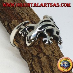 Anillo de plata gecko gekko, (medio)