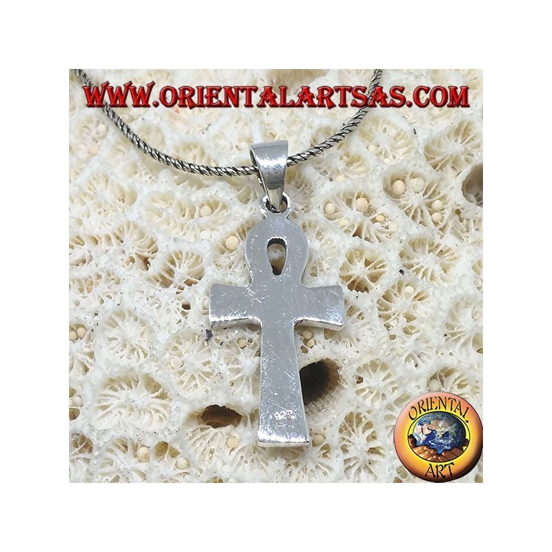 Silberanhänger mit Anchauge, Horusauge und Hieroglyphen (mittel)