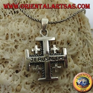 Pendentif en argent Croix de Jérusalem des Chevaliers du Saint-Sépulcre