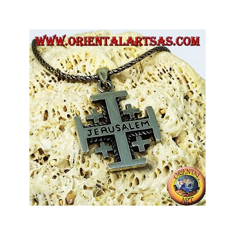 Silberanhänger Jerusalem Kreuz der Ritter des Heiligen Grabes