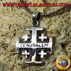 Pendentif en argent Croix de Jérusalem des Chevaliers du Saint-Sépulcre