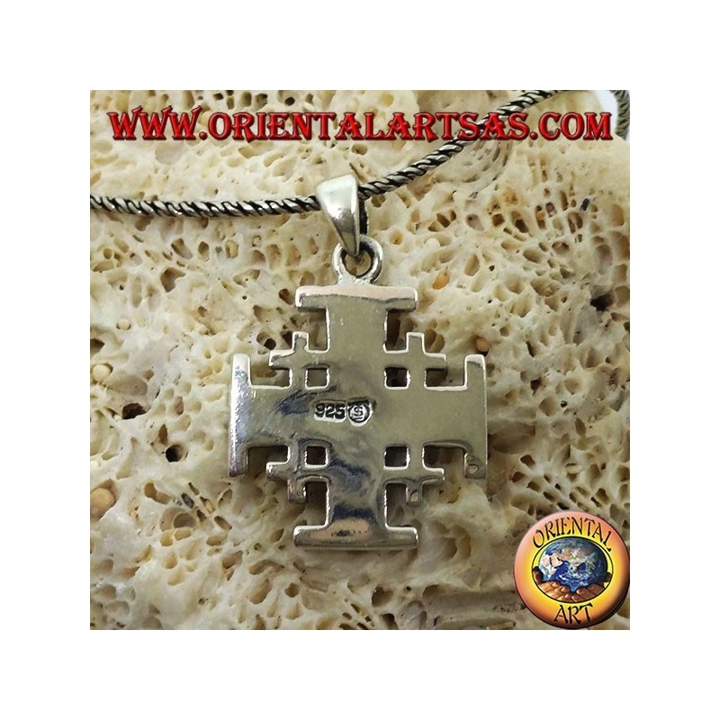 Colgante de plata de la Cruz de Jerusalén de los Caballeros del Santo Sepulcro
