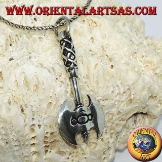 Pendentif en argent, double hache Viking