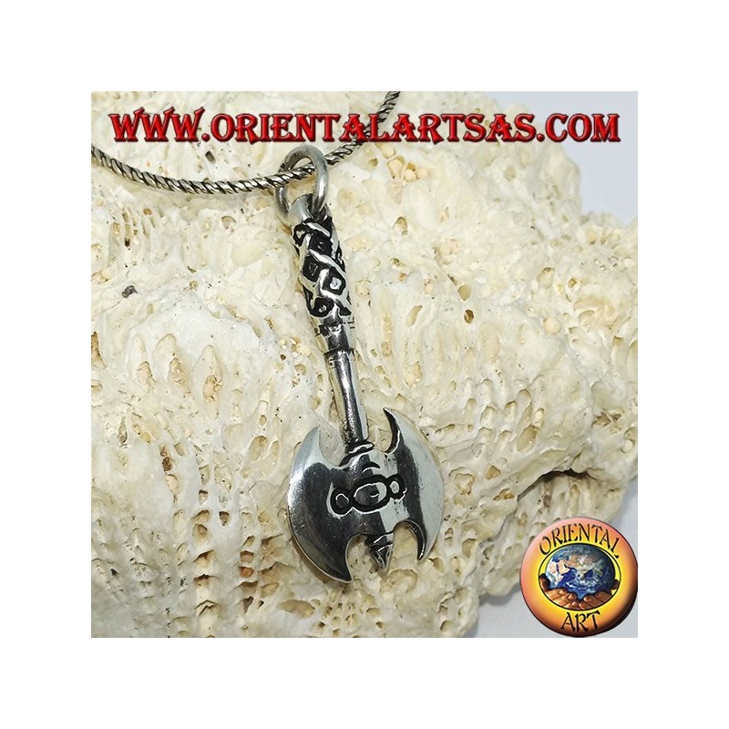 Ciondolo In argento ascia bipenne Vichinga