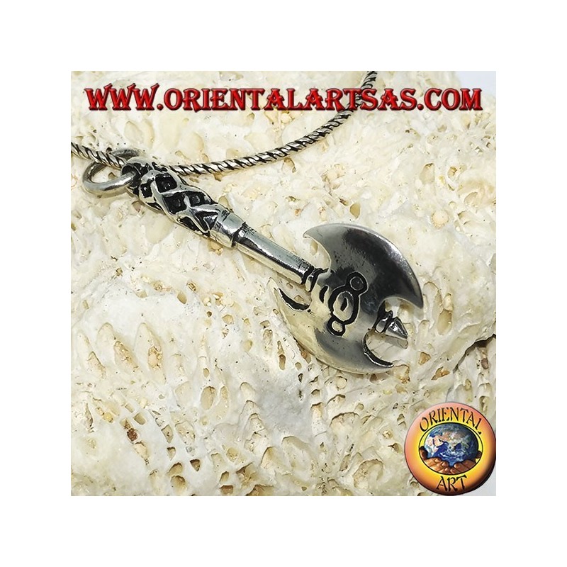 Pendentif en argent, double hache Viking