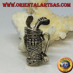 Pendentif en argent, sac de golf avec des clubs