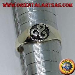 Anillo de plata con triskelion (sello pequeño)