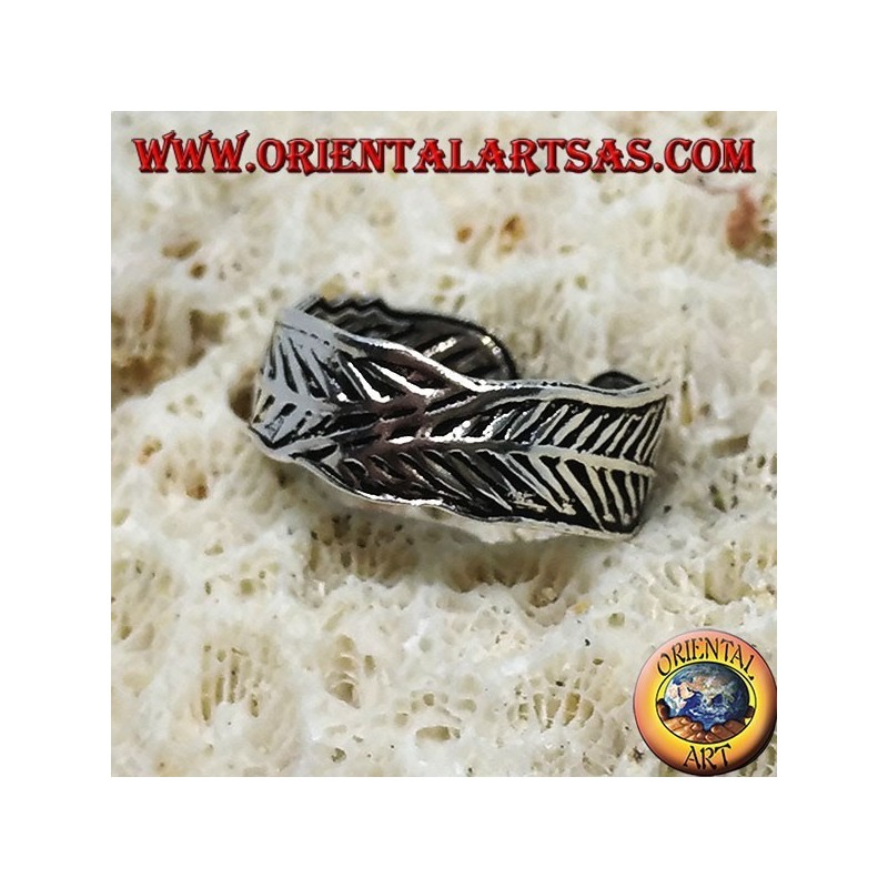 Silver ring for feet or phalanx, feathers