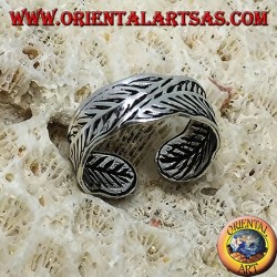 Bague en argent pour pieds ou phalange, plumes