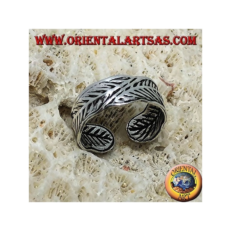 Silver ring for feet or phalanx, feathers