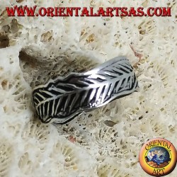 Silver ring for feet or phalanx, feathers