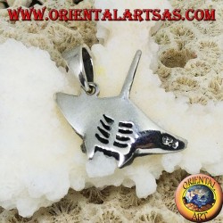 Silberner Manta-Anhänger, Symbol für Eleganz und Schönheit der Seele