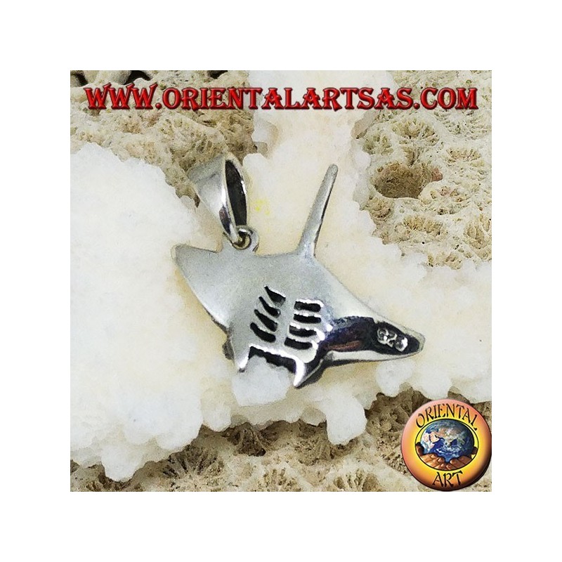 Silberner Manta-Anhänger, Symbol für Eleganz und Schönheit der Seele