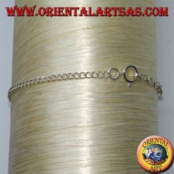 Bracelet en argent souple avec symbole Aum ou Om ( ॐ )