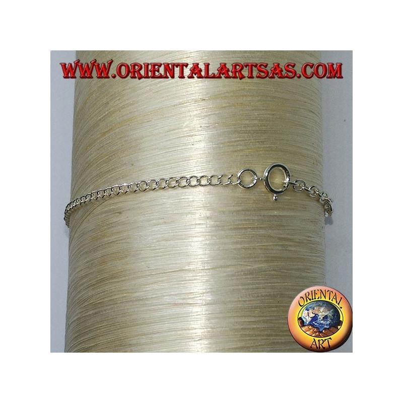 Pulsera de plata suave con el símbolo de Aum u Om (ॐ)