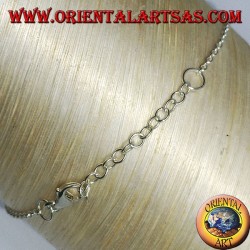 Soft silver bracelet with a navy anchor in the center