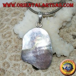 Anhänger aus unregelmäßigem Silber mit konkaver Paua-Muschel (Abalone)