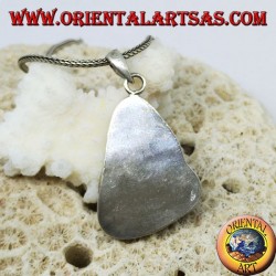 Pendentif en argent en forme de triangle irrégulier à coquille de paua (ormeau)