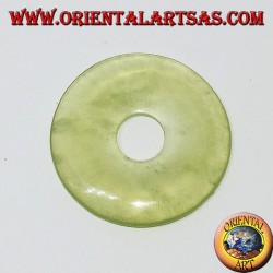 Donut-shaped jade pendant (30 mm) complete with adjustable waxed cord