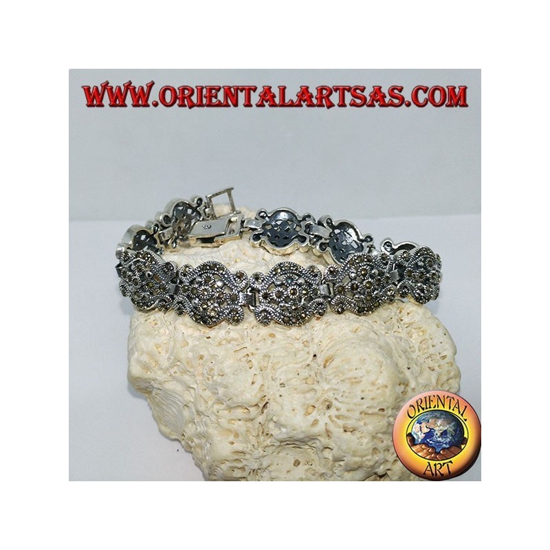 Silberarmbänder im Markasit-Barockstil