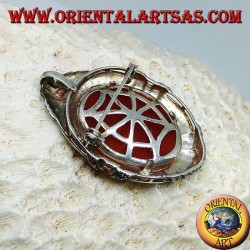 Broche et pendentif en argent avec une mère camée et un enfant entouré de marcassites