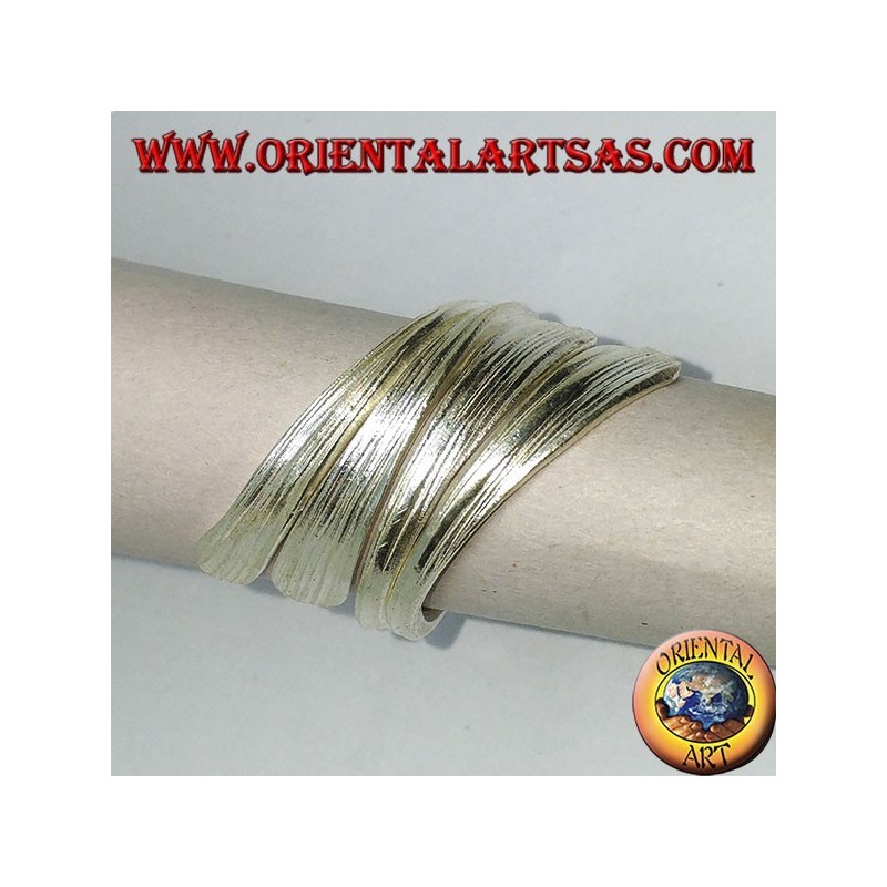 Handgemachte gerollte Silberblatt-Ring