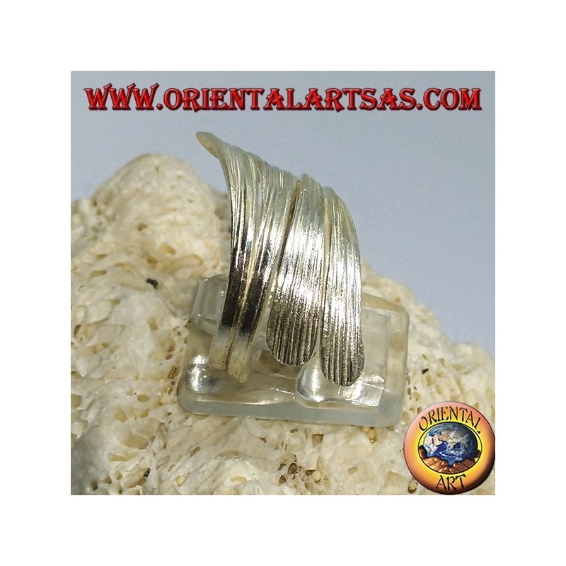 Handgemachte gerollte Silberblatt-Ring