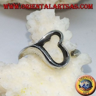 Silberring durchbrochenes Herz, Symbol der Liebe